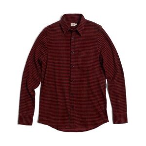 Faherty Brand Legend Sweater Shirt Red Black Gingham Check Flannel Men's XL